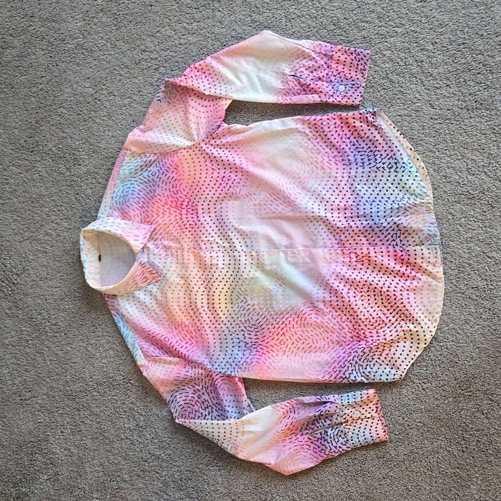 Vintage Pastel Print Blouse
